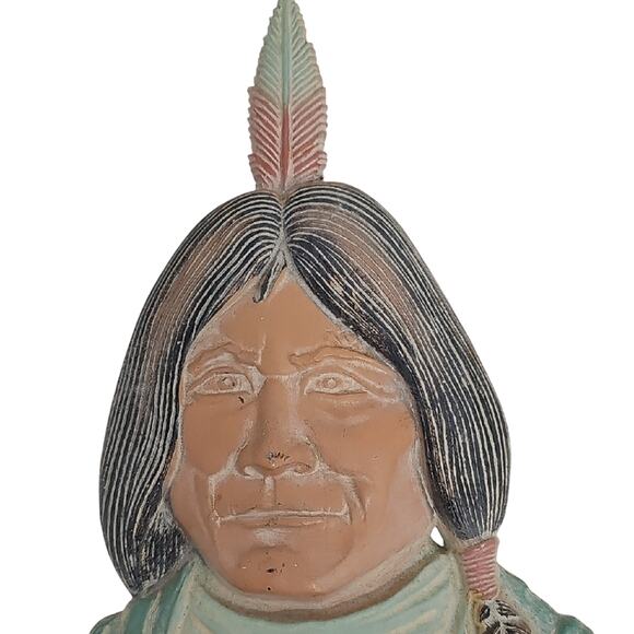 Sexton Vintage Made in USA Native American Indian Wall Art w/Feather Accent WJ - Picture 2 of 7